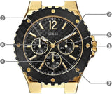Guess Overdrive Black Dial Black Rubber Strap Watch for Women - W0149L4 Authentic Buy Shop Now