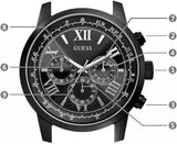 Guess Horizon Chronograph Black Dial Black Steel Strap Watch For Men - W0379G2 Authentic Buy Shop Now