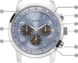 Guess Horizon Chronograph Quartz Blue Dial Silver Steel Strap Watch for Men - W0379G6 Authentic Buy Shop Now