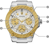 Guess Zena Analog White Dial White Rubber Strap Watch For Women - W1094L1 Authentic Buy Shop Now