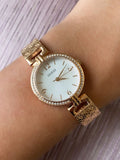 Guess Monroe Silver Dial Rose Gold Steel Strap Watch For Women - W1152L3 Authentic Buy Shop Now