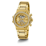 Guess Fusion Chronograph Gold Dial Gold Steel Strap Watch for Women - GW0552L2 Authentic Buy Shop Now
