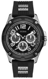 Guess Delta Black Dial Black Silicone Strap Watch for Men - GW0051G1 Authentic Buy Shop Now