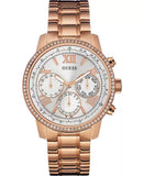 Guess Mini Surprise Analog Silver Dial Rose Gold Steel Strap Watch For Women - W0623L2 Authentic Buy Shop Now