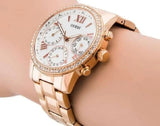Guess Mini Surprise Analog Silver Dial Rose Gold Steel Strap Watch For Women - W0623L2 Authentic Buy Shop Now