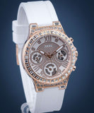 Guess Moonlight Diamonds White Dial White Rubber Strap Watch for Women - GW0257L2 Authentic Buy Shop Now