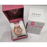 Guess Sparkling Diamonds Pink Dial Pink Rubber Strap Watch for Women - W0032L9 Authentic Buy Shop Now