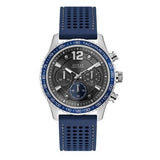 Guess Fleet Chronograph Black Dial Blue Rubber Strap Watch for Men - W0971G2 Authentic Buy Shop Now