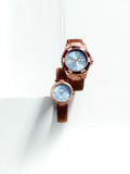 Guess Park Avenue Blue Dial Brown Leather Strap Watch for Women - W0838L2 Authentic Buy Shop Now