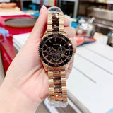 Guess Chaser Chronograph Black Dial Gold Steel Strap Watch for Men - W0170G2 Authentic Buy Shop Now