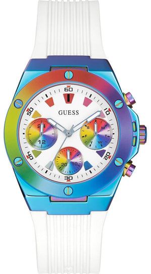 Guess Athena White Dial White Rubber Strap Watch for Women - GW0030L6 Authentic Buy Shop Now