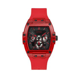 Guess Phoenix Multifunction Black Dial Red Rubber Strap Watch for Men - GW0203G5 Authentic Buy Shop Now