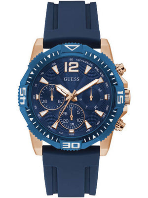 Guess Commander Blue Dial Blue Rubber Strap Watch for Men - GW0211G4 Authentic Buy Shop Now