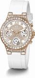 Guess Moonlight Diamonds White Dial White Rubber Strap Watch for Women - GW0257L2 Authentic Buy Shop Now