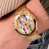 Guess Eclipse Multifunction Gold Dial Gold Steel Strap Watch for Women - GW0433L1 Authentic Buy Shop Now
