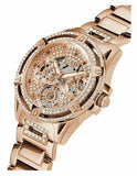 Guess Queen Multifunction Rose Gold Dial Rose Gold Steel Strap Watch For Women - GW0464L3 Authentic Buy Shop Now