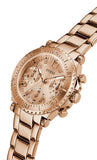 Guess Cosmic Chronograph Rose Gold Dial Rose Gold Steel Strap Watch for Women - GW0465L2 Authentic Buy Shop Now