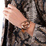 Guess Cosmic Chronograph Rose Gold Dial Rose Gold Steel Strap Watch for Women - GW0465L2 Authentic Buy Shop Now