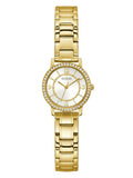 Guess Analog Diamonds Silver Dial Gold Steel Strap Watch For Women - W1013l2 Authentic Buy Shop Now