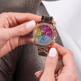 Guess Confetti Multifunction Multicolor Dial Rose Gold Steel Strap Watch For Women - GW0483L3 Authentic Buy Shop Now