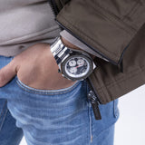 Guess Empire Quartz Black Dial Silver Steel Strap Watch For Men - GW0489G1 Authentic Buy Shop Now