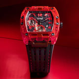 Guess Phoenix Multifunction Analog Red Dial Black Silicone Strap Watch For Men - GW0499G4 Authentic Buy Shop Now
