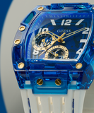 Guess Phoenix Multifunction Blue Dial White Rubber Strap Watch for Men - GW0499G6 Authentic Buy Shop Now
