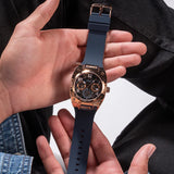 Guess Prodigy Multifunction Navy Blue Dial Blue Silicone Strap Watch For Men - GW0569G3 Authentic Buy Shop Now