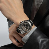 Guess Duke Crystals Black Dial Black Silicone Strap Watch For Men - GW0641G1 Authentic Buy Shop Now