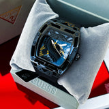 Guess Legend Analog Black Dial Black Rubber Strap Watch For Men - GW0648G1 Authentic Buy Shop Now
