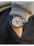 Tommy Hilfiger Bank Multifunction Quartz White Dial Blue Rubber Strap Watch for Men - 1791778 Authentic Buy Shop Now