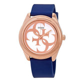 Guess G Twist White Dial Blue Silicone Strap Watch For Women - W0911L6 Authentic Buy Shop Now
