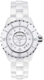 Chanel J12 Diamonds Ceramic White Dial White Steel Strap Watch for Women - J12 H1628 Authentic Buy Shop Now