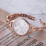Emporio Armani Aurora Quartz Silver Dial Gold Steel Strap Watch For Women - AR11108 Authentic Buy Shop Now