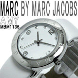 Marc Jacobs Amy White Dial White Leather Strap Watch for Women - MBM1136 Authentic Buy Shop Now
