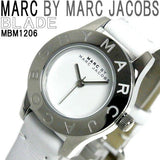 Marc Jacobs Blade White Dial White Leather Strap Watch for Women - MBM1097 Authentic Buy Shop Now