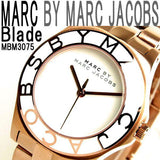Marc Jacobs Blade White Dial Gold Steel Strap Watch for Women - MBM3075 Authentic Buy Shop Now