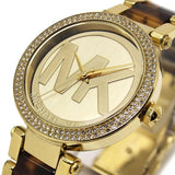 Michael Kors Parker Chronograph Gold Dial Two Tone Steel Strap Watch for Women - MK6109 Authentic Buy Shop Now