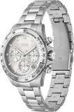 Hugo Boss Ikon Chronograph White Dial Silver Steel Strap Watch for Men - 1512962 Authentic Buy Shop Now
