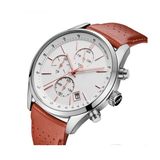 Hugo Boss Grand Prix White Dial Brown Leather Strap Watch for Men - 1513475 Authentic Buy Shop Now