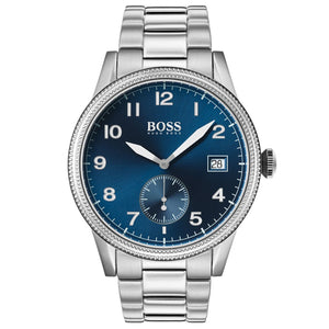 Hugo Boss Legacy Blue Dial Silver Steel Strap Watch for Men - 1513707 Authentic Buy Shop Now