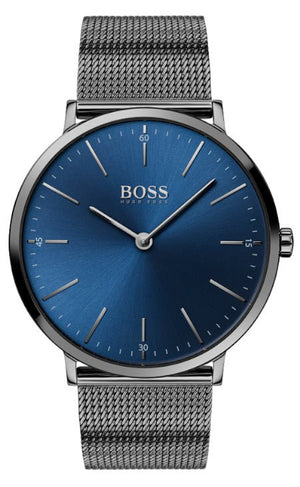 Hugo Boss Horizon Blue Dial Black Mesh Bracelet Watch for Men - 1513734 Authentic Buy Shop Now