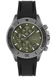 Hugo Boss Admiral Green Dial Black Silicon Rubber Strap Watch for Men - 1513967 Authentic Buy Shop Now