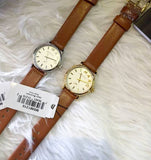 Marc Jacobs Baker White Dial Brown Leather Strap Watch for Women - MBM1270 Authentic Buy Shop Now