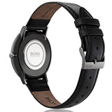 Hugo Boss Modern Grey Dial Black Leather Strap Watch for Men - 1513540 Authentic Buy Shop Now