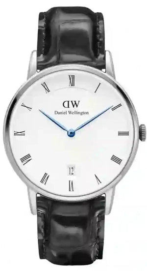 Daniel Wellington Dapper Reading Quartz White Dial Black Leather Strap Watch For Women - DW00100117 Authentic Buy Shop Now