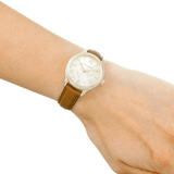 Burberry The Classic Champagne Gold Dial Brown Leather Strap Watch for Women - BU10101 Authentic Buy Shop Now