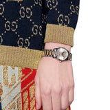 Gucci G Timeless Quartz Silver Dial Two Tone Steel Strap Watch For Women - YA126596 Authentic Buy Shop Now