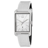 Calvin Klein Window White Dial White Leather Strap Watch for Men - K2M21120 Authentic Buy Shop Now