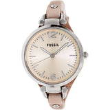 Fossil Georgia Bone Grey Dial Beige Leather Strap Watch for Women - ES2830 Authentic Buy Shop Now